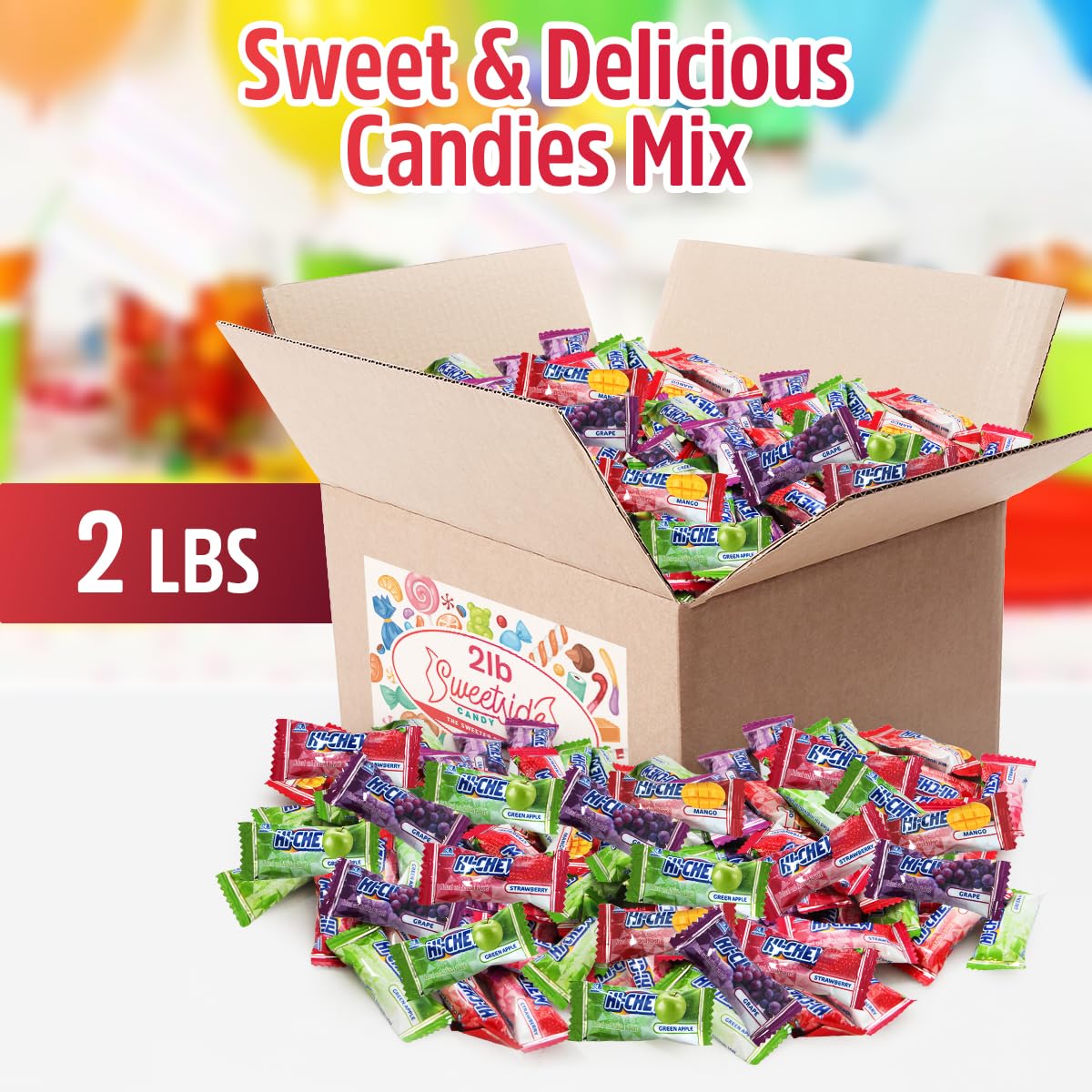 Hi Chew Candy Bulk 2lb Pack - Candy Variety Pack - Japanese Snacks with Four Delicious Flavors - For The Perfect Party - Ideal For Friends and Family