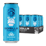 Gorilla Mind Energy Drink | Unmatched Energy · Amplified Focus | N-Acetyl-L-Tyrosine, Alpha-GPC, 200mg Caffeine, Uridine, Saffron | 0 Sugar Or