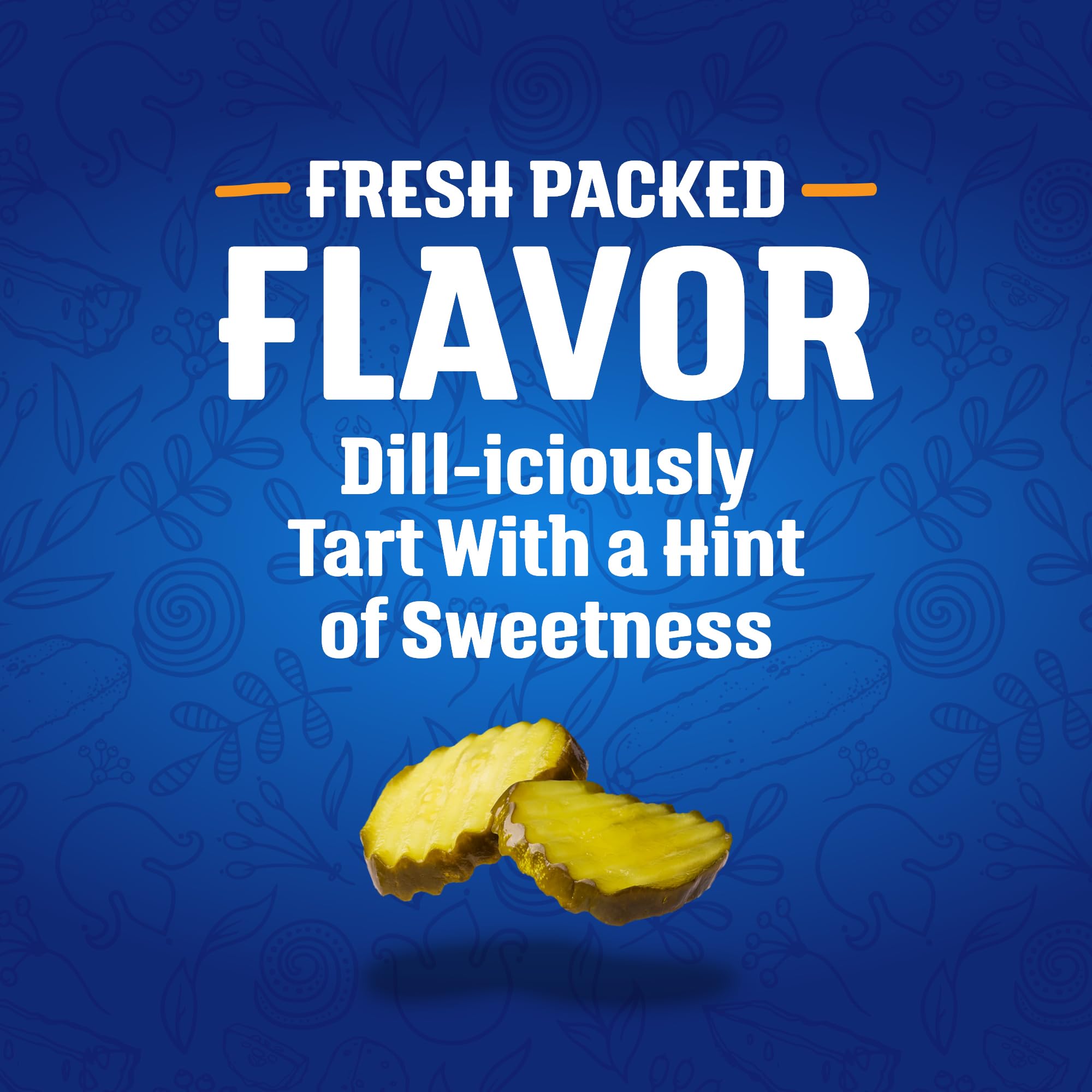 Vlasic Bread and Butter Pickle Chips, Keto Friendly, 16 FL OZ Jar