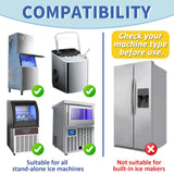 STREALE Ice Machine Cleaner Maker and Descaler - 24 Ice Maker Cleaner Tablets Compatible with All Major Brands, Nickel Safe Descaler Countertop