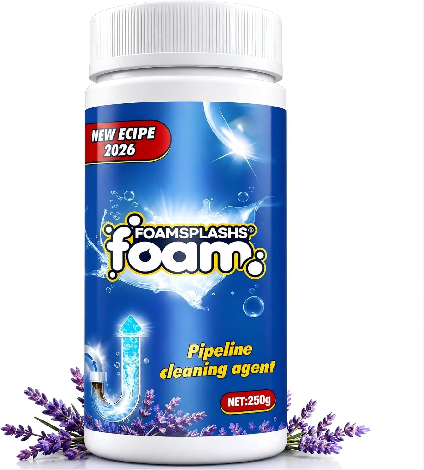 Drain Cleaner, Drain Clog Remover, Pipeline Dredging Agent, Powerful Pipe Dredging Agent, Powerful Sink & Toilet & Kitchen & Bathroom Cleaning 4 in 1