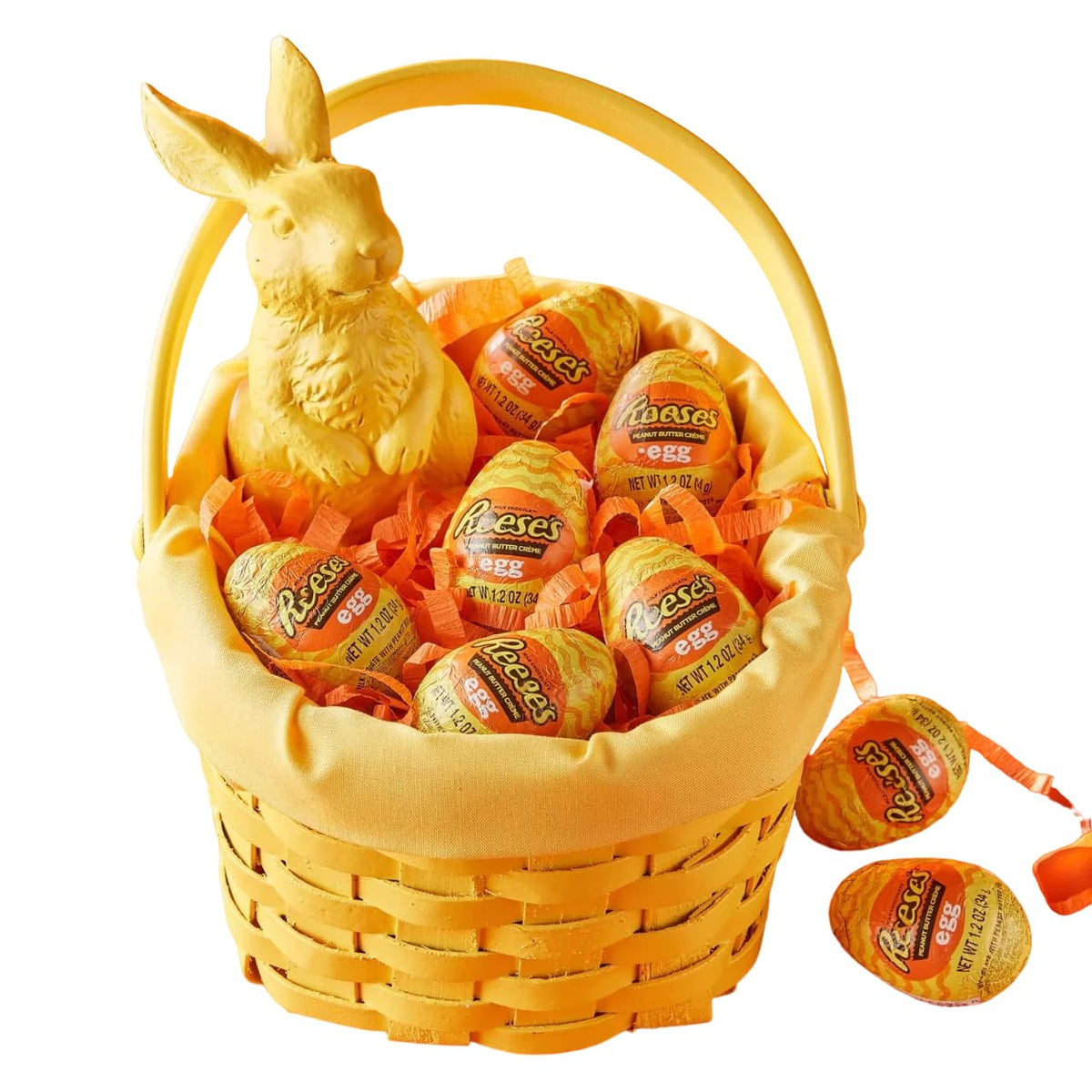 Resse's Milk Chocolate Peanut Butter Eggs - 24 pc. Bulk Gift Bag - Individually Wrapped Seasonal Easter Candy - Fresh & Delicious Party Favors 24