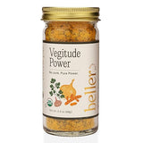 Beller Nutrition Vegitude Power | 1.4 oz | Organic Onion Powder & Garlic Powder No Salt Seasoning Spice Blend with Tumeric & Parsley | All-In-One