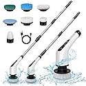 Electric Spin Scrubber Cordless Bath Tub Power Scrubber Bathroom Cordless Cleaning Brush with 7 Replaceable Drill Brush Heads Shower Cleaning