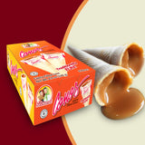 Las Sevillanas Cajeta Filled Wafer Cones - Traditional Mexican Candy, Sweet Dessert Treats - Dulce de Leche-Caramel Sauce | Crispy Waffle - Perfect