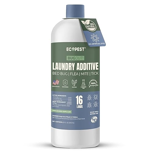 BugOut! Laundry Additive - Natural Detergent Booster for Bed Bug, Mite, Flea, Tick & Carpet Beetle Treatment | Plant-Based Killer, Made