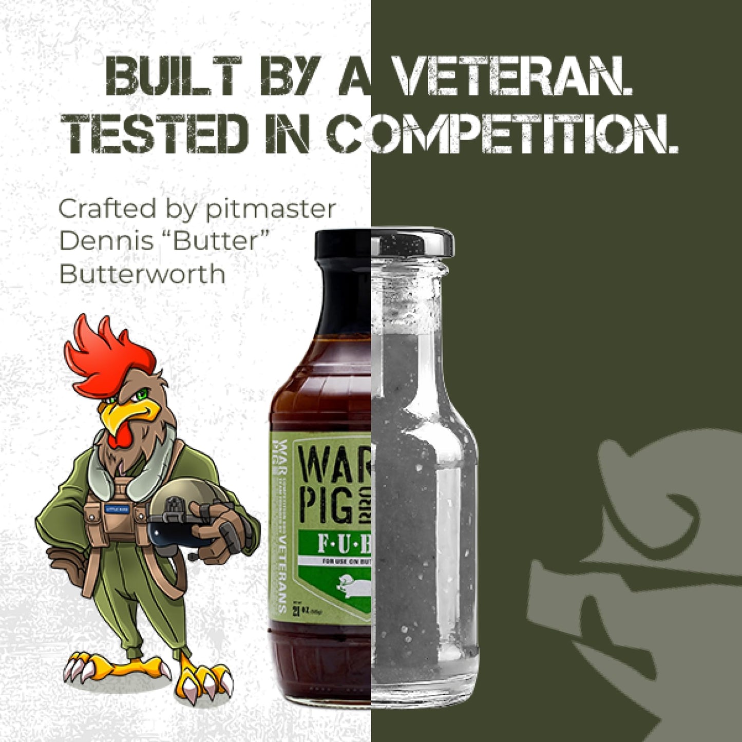 WarPig BBQ FUBAR Elite BBQ Sauce - Sweet & Tangy Texas Style Barbecue Sauce for Ribs, Pork & Chicken - Competition Winning Pitmaster Glaze & Grilling