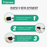 Prozwee 2PACK Tile Corner Drill Brush,Upgraded Powerful Scrubber Brush Made to Tackle Corner Stains,Cleaning Corner of Grout, Tiles, Sinks, Bathtub