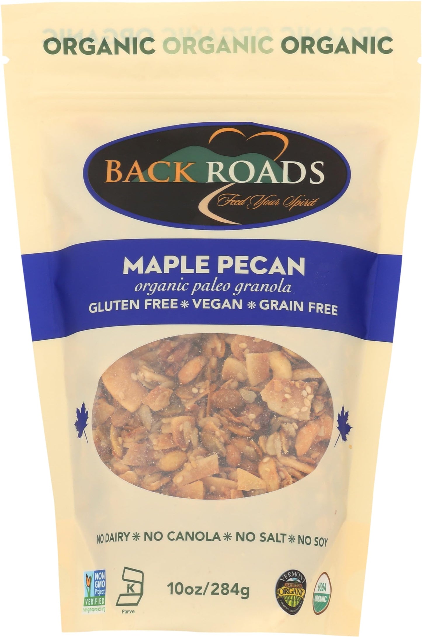 Back Roads, Granola Maple Pecan Organic, 10 Ounce