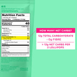 Smart Sweets, Blue Raspberry Watermelon Lollipops Multipack, 3 Ounce