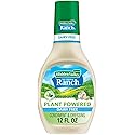 Hidden Valley The Original Ranch Plant Powered Dairy Free Ranch Salad Dressing and Topping, 12 Fluid Ounces (Package May Vary)