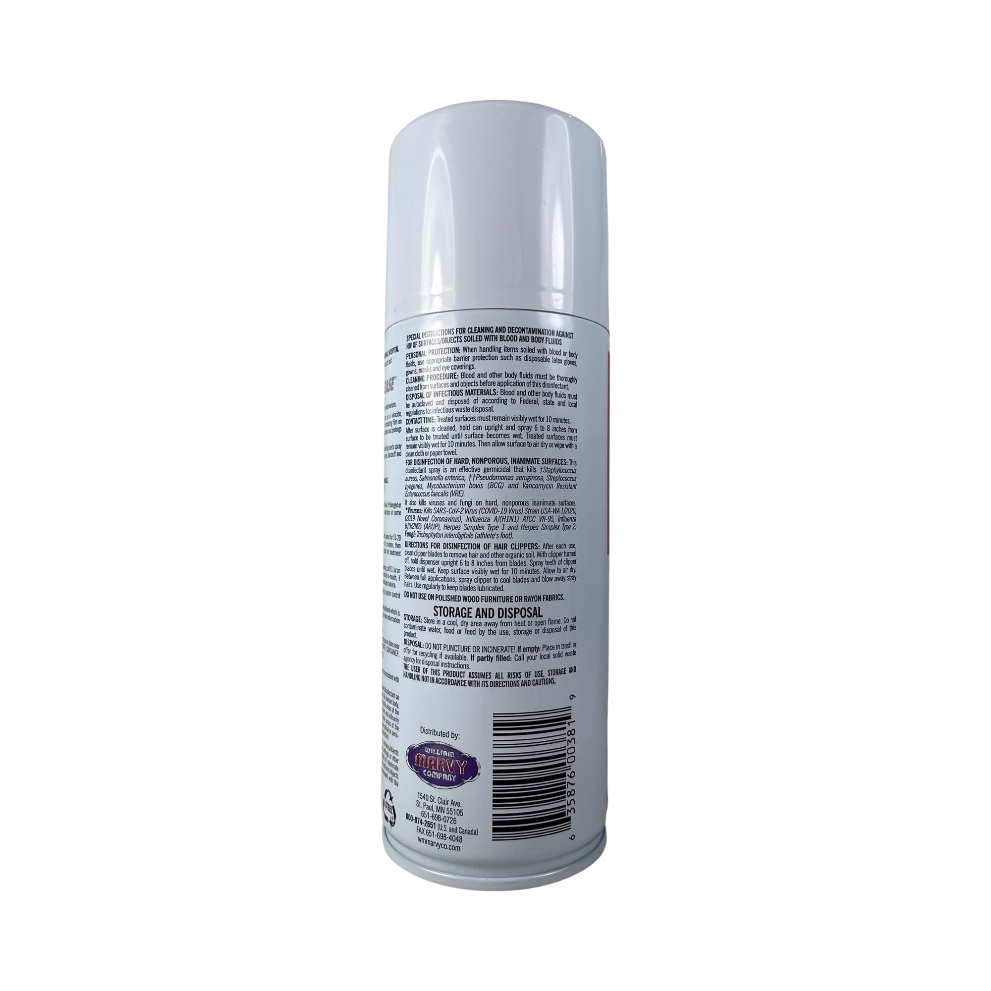 MAR-V-CIDE Clipper Ease Spray Disinfectant - 12 oz | Cleans, Cools, Lubricates & Disinfects Electric Clippers - Antibacterial, Antifungal, Anti-Rust