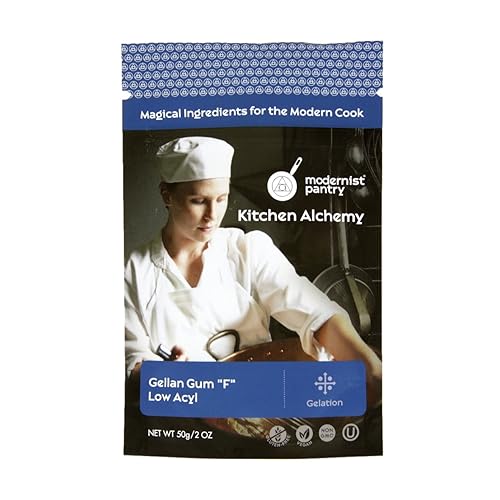 Pure Gellan Gum F - Low Acyl ? Non-GMO Vegan OU Kosher Certified - 50g/2oz