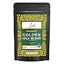 Jiva Organics Turmeric Tea Latte - Golden Milk Powder 7 Ounce Bag - Ashwagandha, Cardamom, Ginger, Black Pepper & More