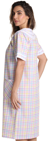 Dreamcrest Short Sleeve Zipper Front Duster 8513-1-M