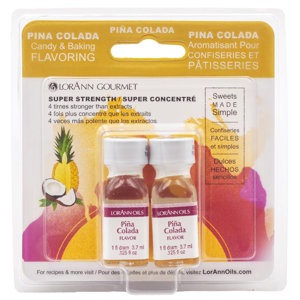 LorAnn Oils Super Strength Flavoring - Used For Candy Making, Flavoring, Baking, Hard Candy, & Flavor Oils - Bold, Natural Flavors 4X Stronger Than
