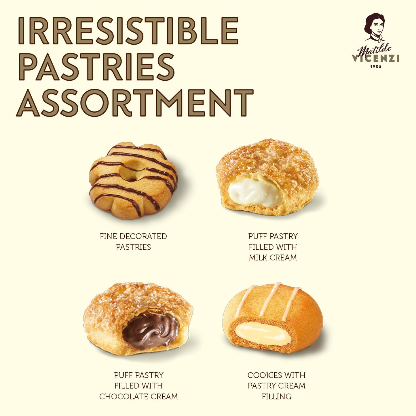 Matilde Vicenzi Verona Gift Tin - Assortment of Italian Pastries and Cookies - Gourmet Gifts for Father's Day, Birthday and Every Special Occasion