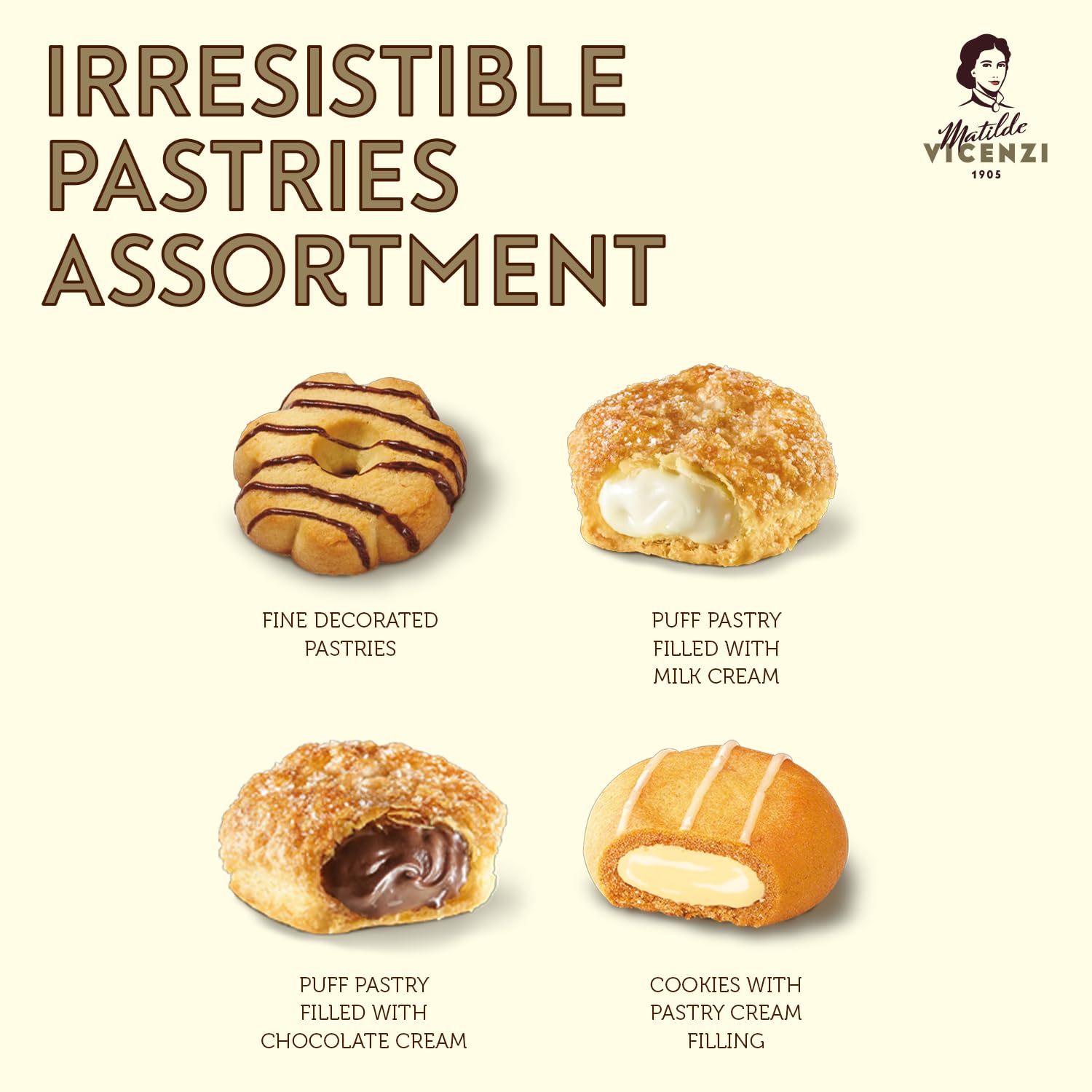 Matilde Vicenzi Verona Gift Tin - Assortment of Italian Pastries and Cookies - Gourmet Gifts for Father's Day, Birthday and Every Special Occasion