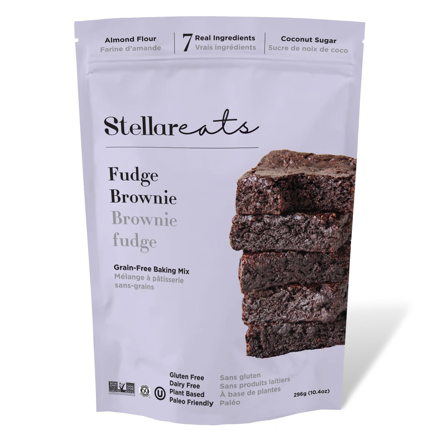 Stellar Eats Grain?Free Fudge Brownie Baking Mix | Gluten?Free, Dairy?Free, Plant?Based, Paleo?Friendly, Naturally Sweetened with Coconut Sugar | Almond Flour-Based | 10.4 oz | 1 Pack