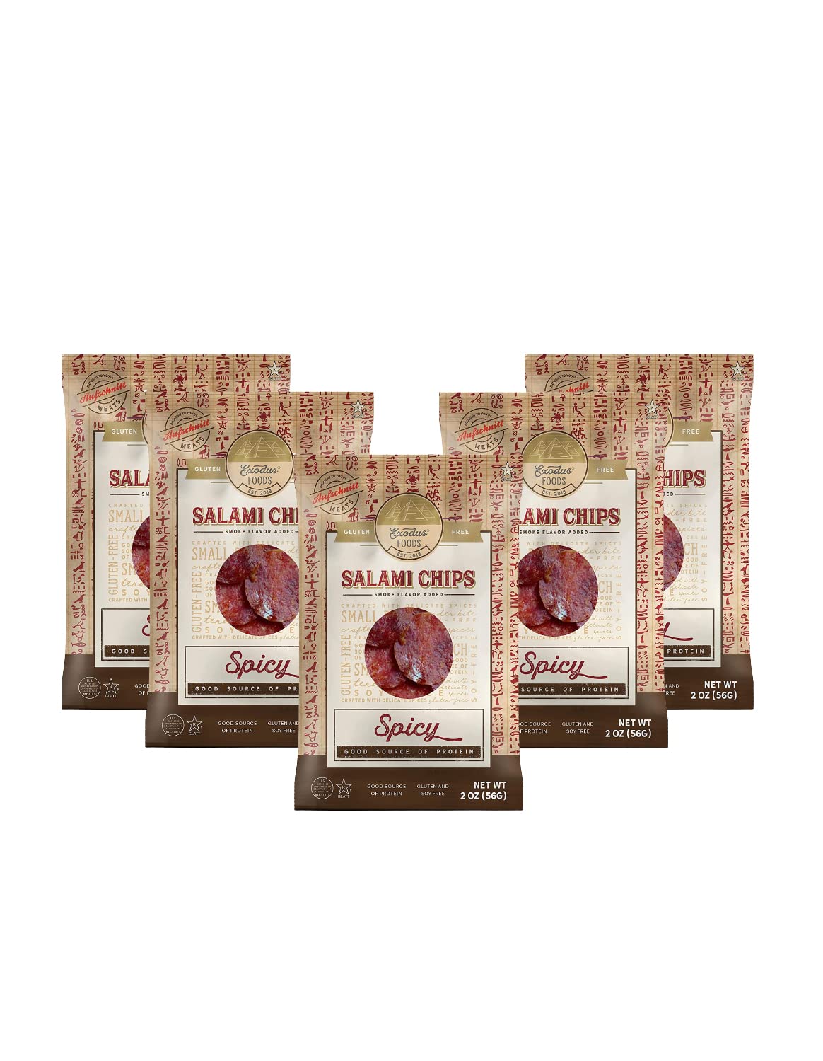 Passover Exodus Salami Chips - Spicy, 5 Pack