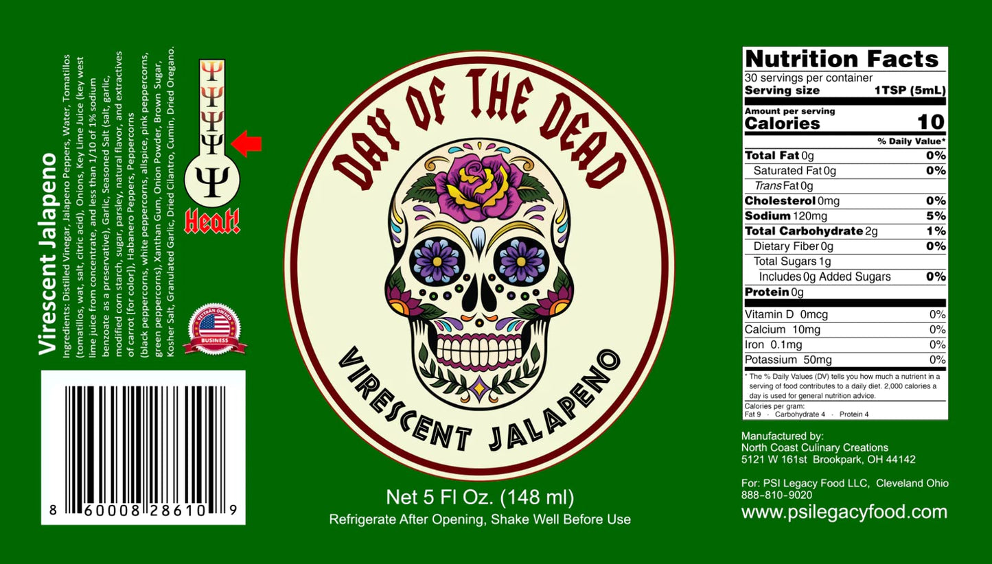 DAY OF THE DEAD HOT SAUCE - Virescent Jalapeno