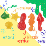 Assorted Fruit Gummy Candy Mix, Halal Candy Bulk 2 Pound Bag | Ocean Creatures Gummy Mix (Sea Animal Shapes) | Kids Party Candy for Goodie Bags, Candy