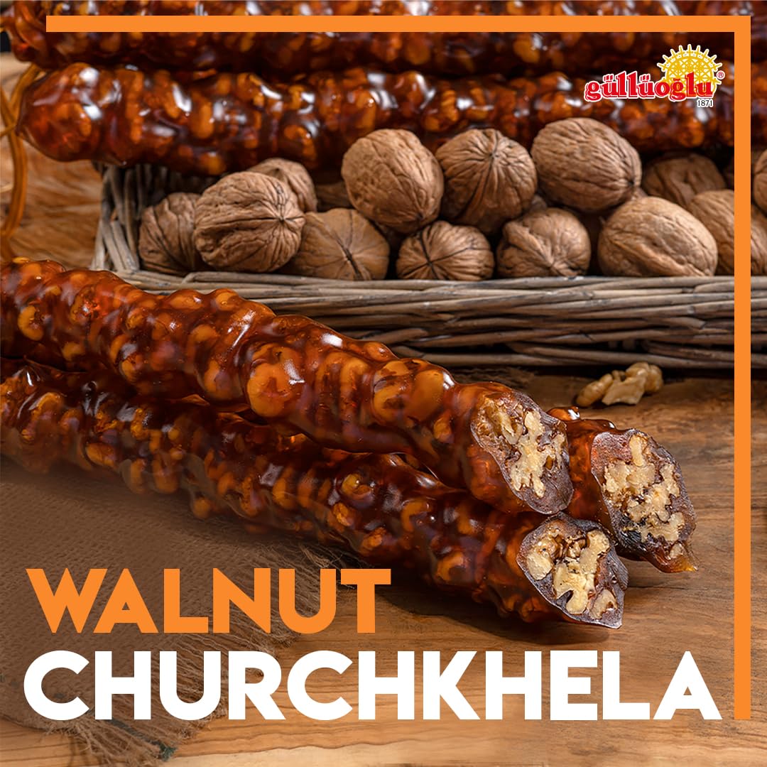 Gulluoglu Walnut Churchkhela (Cevizli Sucuk), Daily Fresh Shipment From Istanbul/Turkey. (1.1lbs)