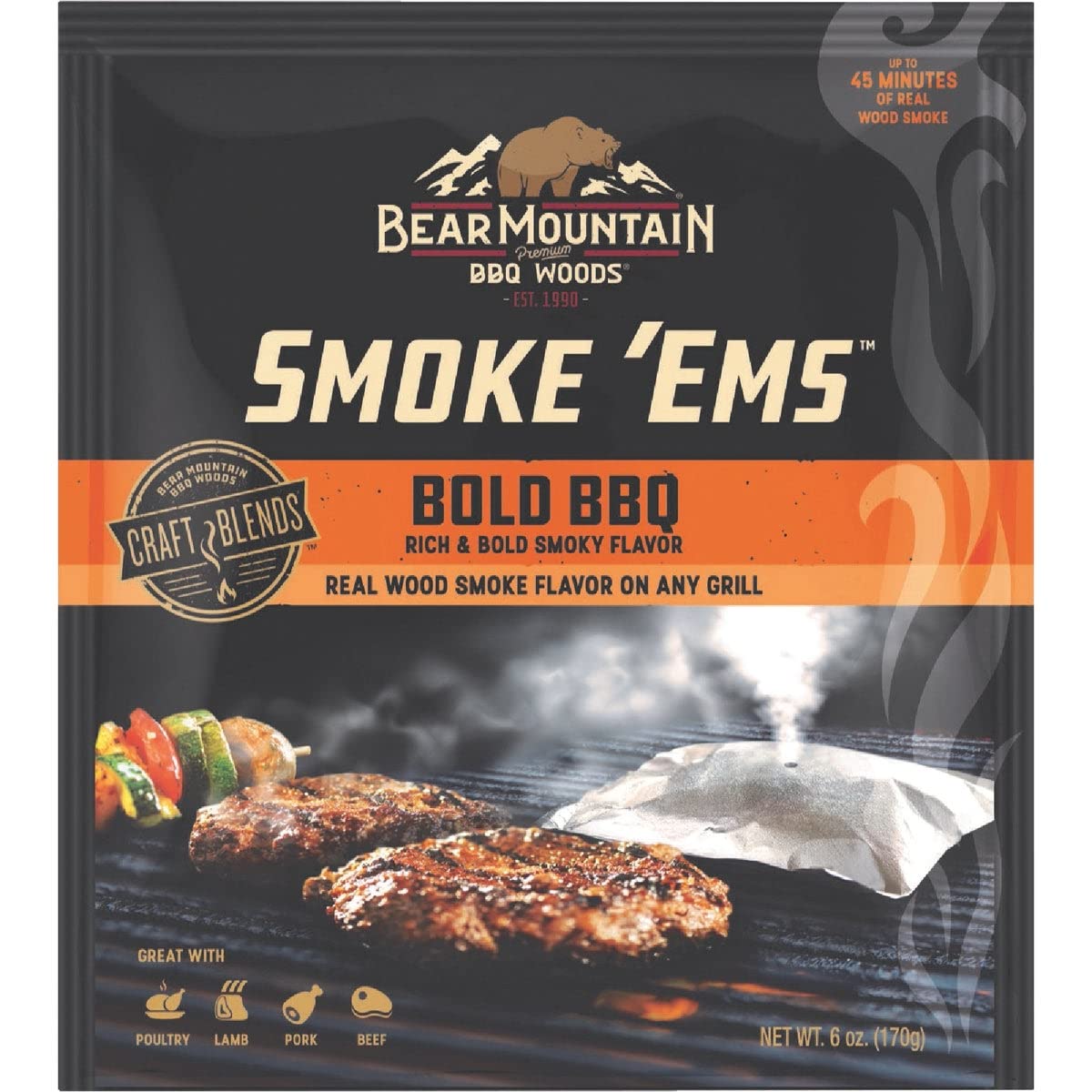 Bear Mountain Bold BBQ Smoke 'EMS 6 oz(Pack of 3)