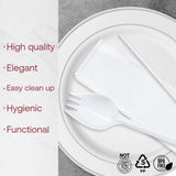 Disposable Individually Wrapped Spork Kit with Napkin & Milk Straw, 9000-Piece Medium Weight Plastic Sporks (3000 Sets) Bulk Cafeteria Lunch Utensil