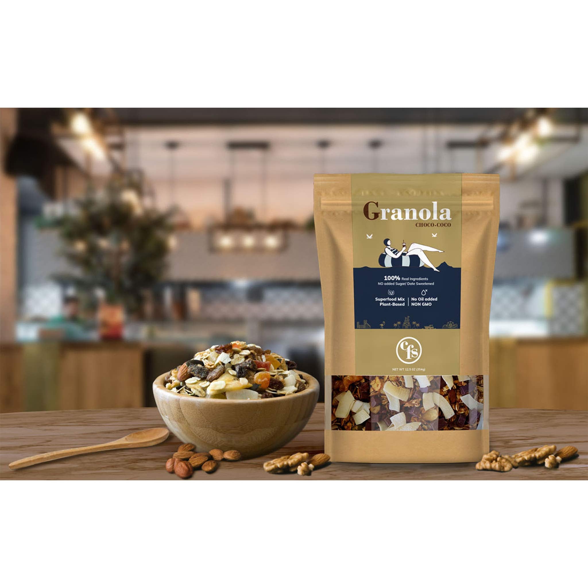 CFS GRANOLA, GLUTEN FREE PLANT-BASED, NON GMO 12 OZ (CHOCO COCO)