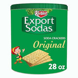 Keebler Export Sodas Soda Crackers, Soup Crackers, Lunch Snacks, Original, 28oz Can (1 Can)