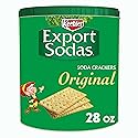 Keebler Export Sodas Soda Crackers, Soup Crackers, Lunch Snacks, Original, 28oz Can (1 Can)