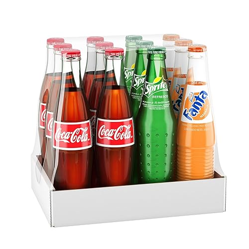 Mexican Coke Fiesta Pack, 12 fl oz Glass Bottles, 12 Pack