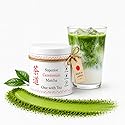 ONE WITH TEA Superieur Ceremonial Matcha Powder, Japanese Green Tea, Stone-Ground, Smooth & Mild Flavor, Ideal for Matcha Latte & Smoothies, 100% Pure