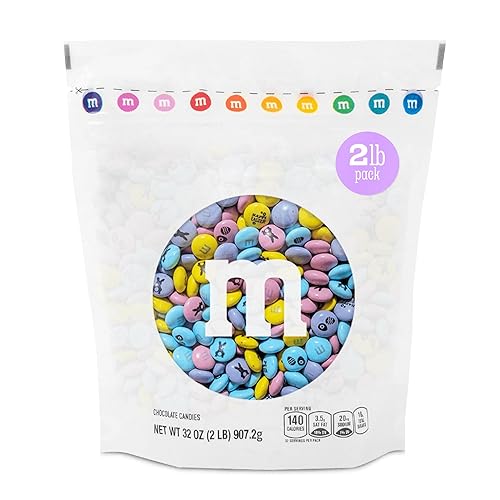 M&M’S WORLD Easter Chocolate Candies - 2lb Resealable Pack of Milk Chocolate Candy Bulk, Great for Easter Candy, Egg Hunts and More