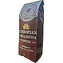 ETHIOPIAN YIRGACHEFFE Whole Beans coffee, medium roast, single origin,100% Arabica, natural process, specialty Ethiopian coffee 16oz (1 pound)