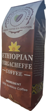 ETHIOPIAN YIRGACHEFFE Whole Beans coffee, medium roast, single origin,100% Arabica, natural process, specialty Ethiopian coffee 16oz (1 pound)