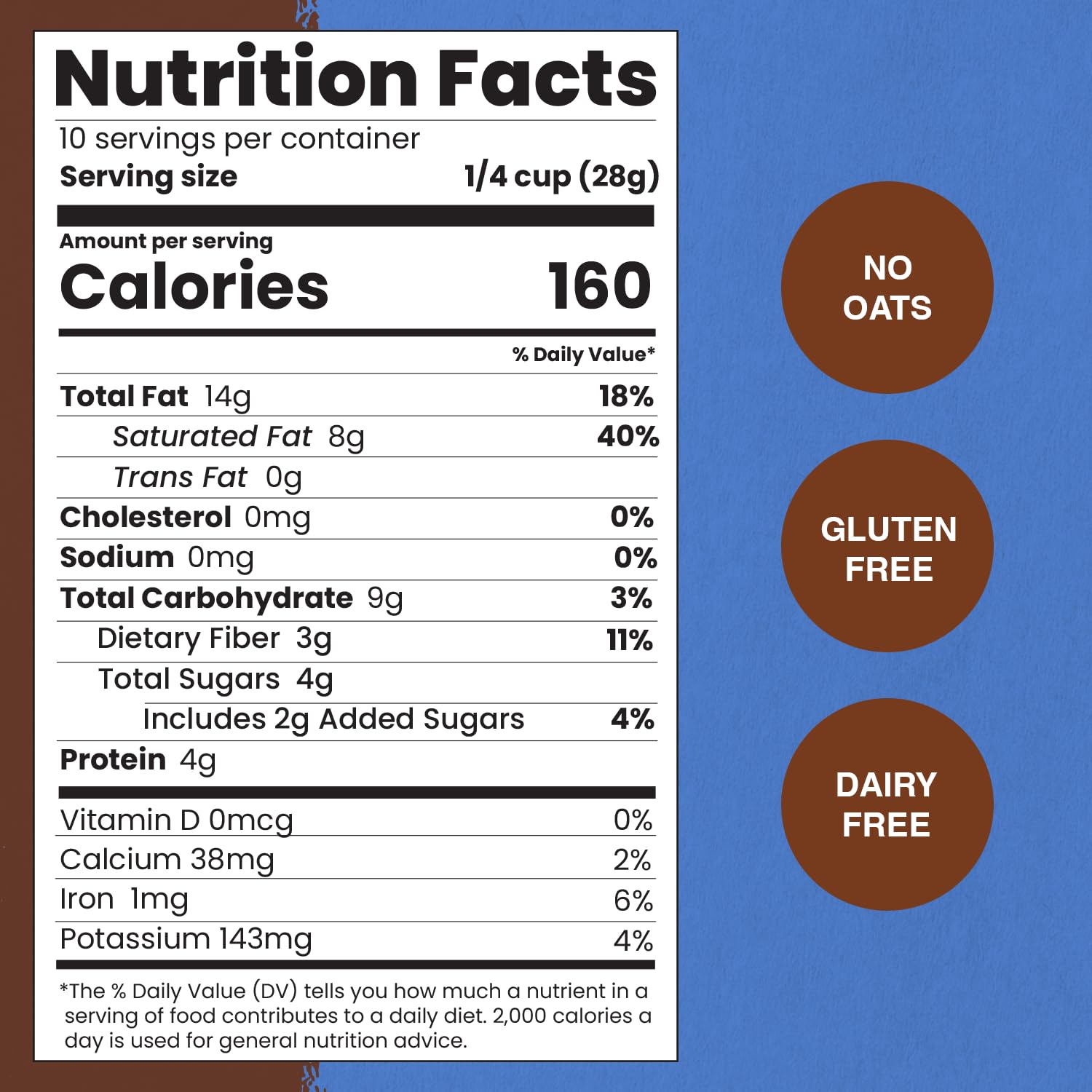 Paleonola Cinnamon Blueberry Grain Free Granola, 10 Oz Resealable Bag (Pack of 6) - Grainless Paleo Granola Blended w/Dried Coconut & Blueberries