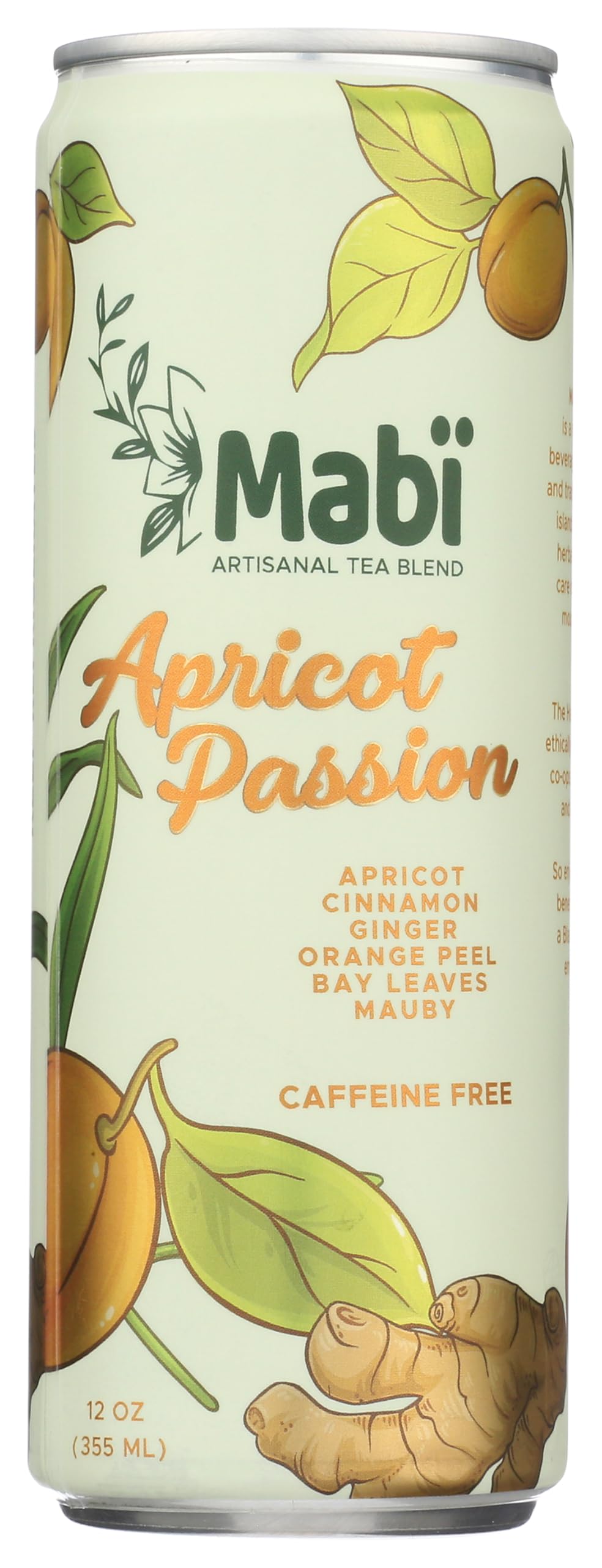 Mabi Artisanal Tea Apricot Passion Cold Brewed Spiced Herbal Tea Blend 12pk