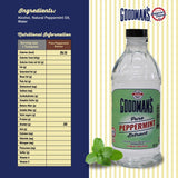 Goodman's Pure Peppermint Extract - Gluten-Free, Non-GMO, Kosher, Low Carb & Low Calorie - Ideal for Hot Chocolate, Coffee, Icing, Candy, and More