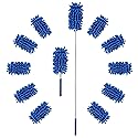 ZZ LAZYCOTTAGE 12 Pack Microfiber Dusters for Cleaning, High Duster with Extension Pole, Long Handled Feather Dusters, Household Cleaning Supplies