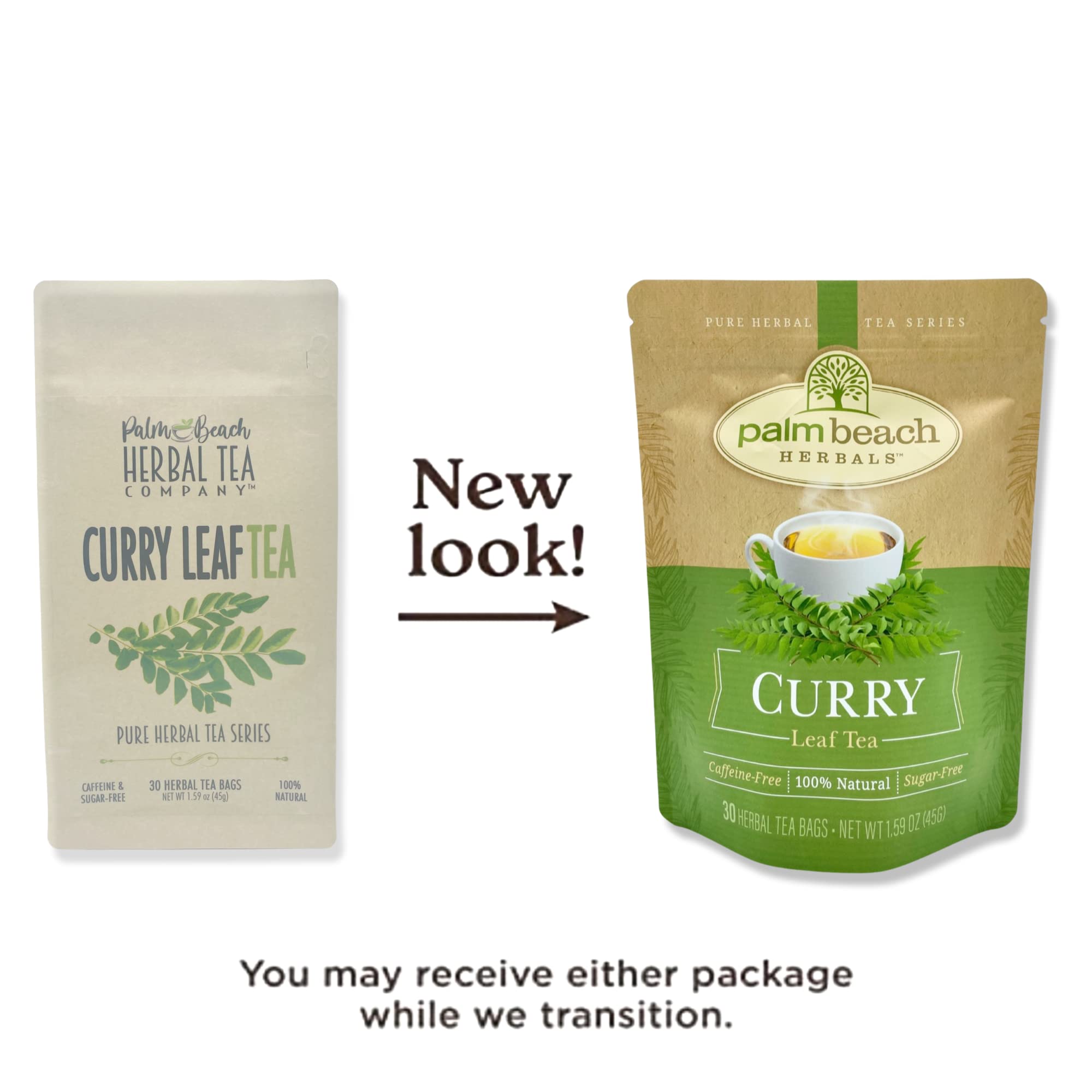 Palm Beach Medicinal Herbs - Curry Leaf Tea - Pure Herbal Tea Series, 30ct