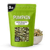 Oh! Nuts Pumpkin Seeds - Roasted Salted - 2 lb - No Shell Pepitas - Packed in New York Zip-Seal Bag for Exceptional Freshness