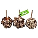 US Sweets Caramel Apple 3 Pack - Caramel Granny Smith Apples Dipped in Peanut Butter White Chocolate with Nuts, Snickers & Reese's | Tasty Gift |