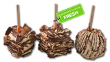 US Sweets Caramel Apple 3 Pack - Caramel Granny Smith Apples Dipped in Peanut Butter White Chocolate with Nuts, Snickers & Reese's | Tasty Gift |