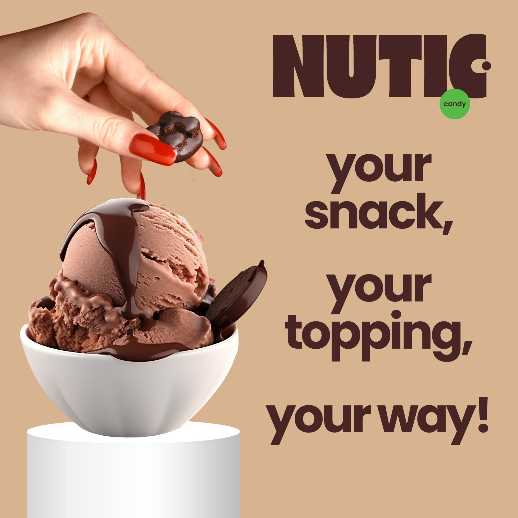 Nutic Dark Chocolate Covered Walnuts - 2 Lb, Premium Roasted Walnuts Drenched in Rich Dark Chocolate, Irresistible Gourmet Treats for Snacks & Gifts