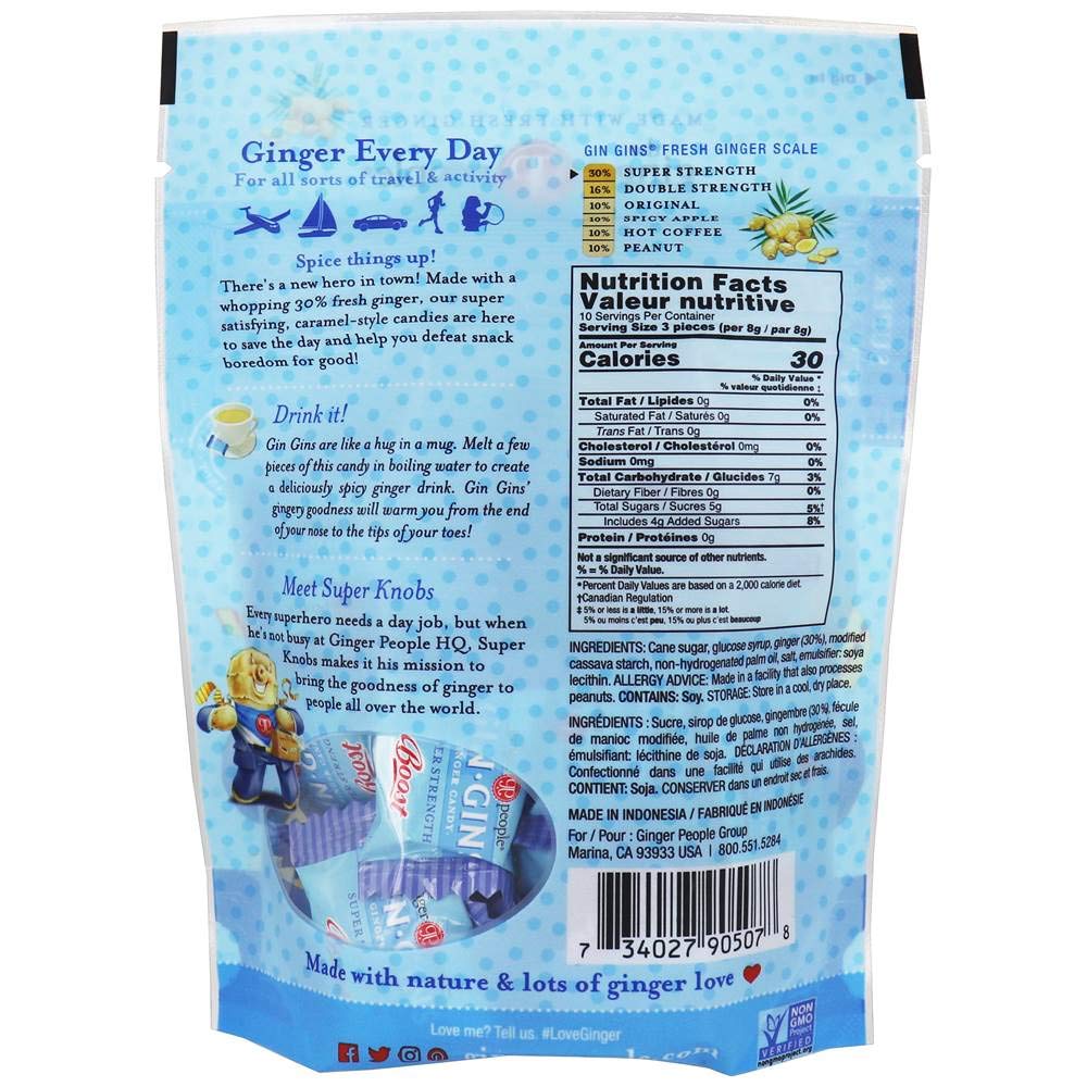 Ginger People Gin Gins Ginger Caramel Candy - 3 oz