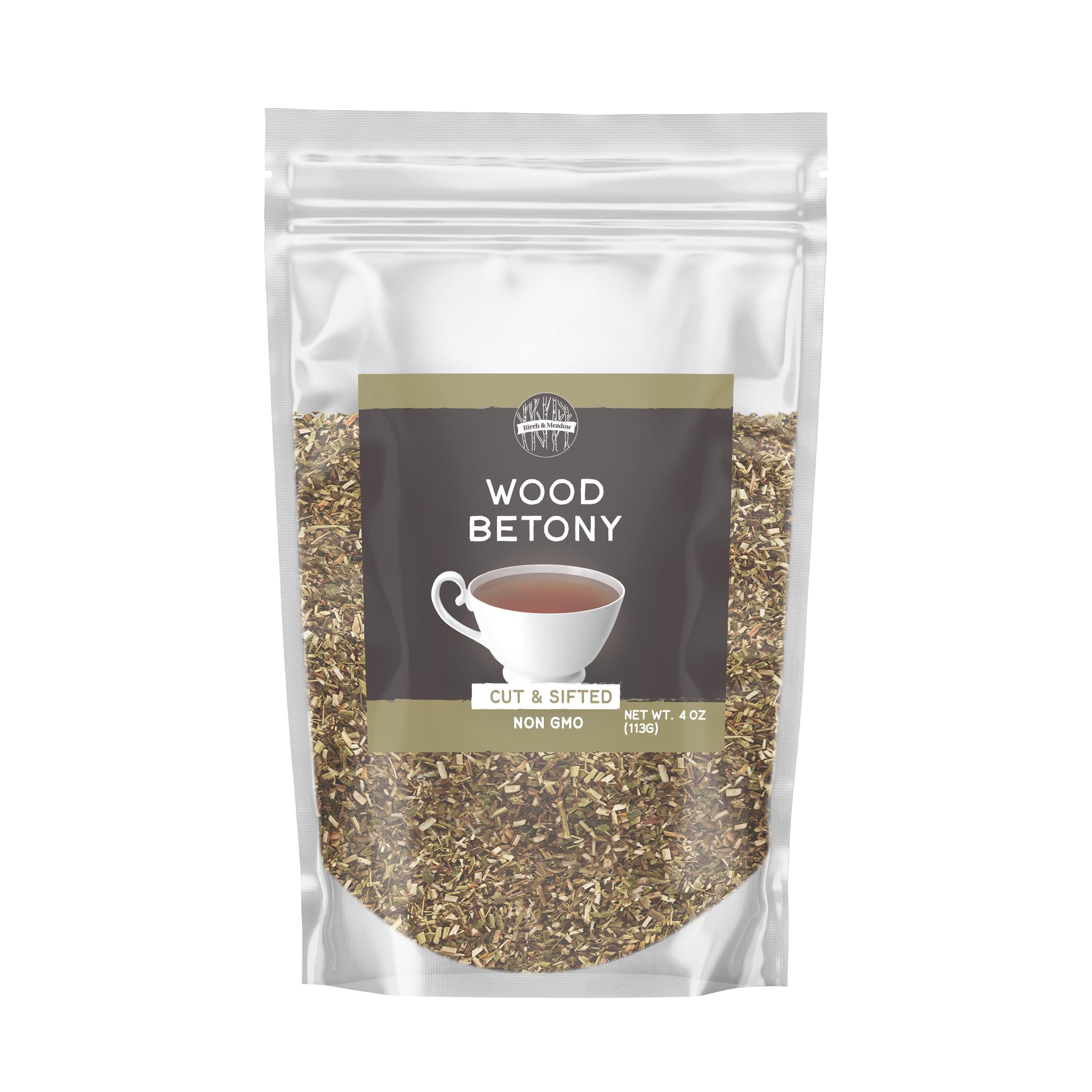 Birch & Meadow 4 oz of Wood Betony, Cut & Sifted, Non GMO
