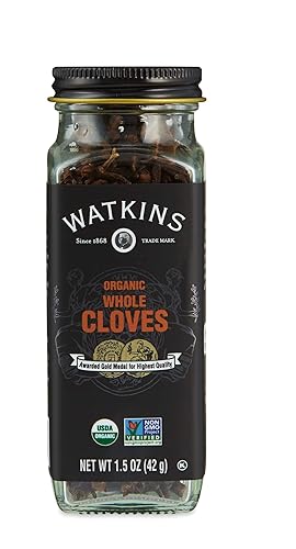 Watkins Gourmet Organic Spice Jar, Whole Cloves, Non-GMO, Kosher, 1.5 oz. Bottle, 1-Pack