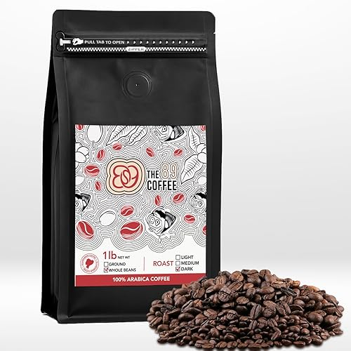 The 89 Coffee, DARK ROAST, Whole Bean 1 lb.